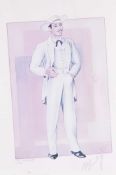 Walter Plunkett Gone with the Wind Rhett Butler Costume Design Lithograph