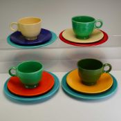 Vintage Homer Laughlin Fiesta Art Deco Ceramic Tea Service Collection