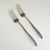 A Pair of National Silver Co. Sterling Silver Forks in the Margaret Rose Pattern