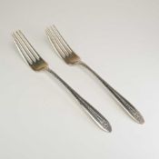 A Pair of National Silver Co. Sterling Silver Forks in the Margaret Rose Pattern
