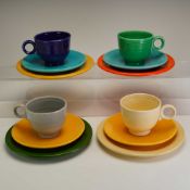 Vintage Homer Laughlin Fiesta Ceramic Tableware Service in Assorted Original Colors