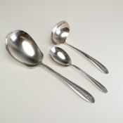Three National Silver Co. Sterling Silver Serving Pieces in the Margaret Rose Pattern