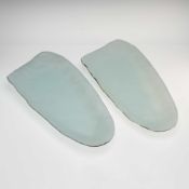 2pc Annieglass by Annie Morhauser Glass Trays, Shells Tiburon