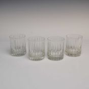 4pc Faberge Crystal Double Old Fashioned Glasses, Parallele