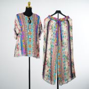A Two-Piece Johnny Was Bohemian Style Kimono Tunic and Farrah Pant Ensemble, Size S