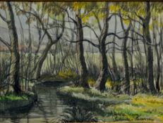 Paul-Emile Pissarro (French, 1884-1972), La Riviere a Pacy sur Eure, Mixed Media on Paper