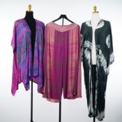 Three Pieces of Contemporary Bohemian Style Clothing Including Mustard Seed Tie-Dye Duster