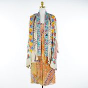 Johnny Was Two-Piece Ensemble Including Bonian Kimono and Biana Reversible Tank Dress Size M