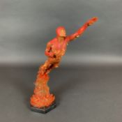 Bowen Designs Marvel Human Torch Painted Statue Limited Edition with Original Box