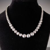 Tiffany & Co. Hardwear Graduated Sterling Silver Ball Necklace