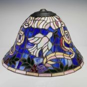 Tiffany Style Lamp Shade with Dove and Ribbon Motif