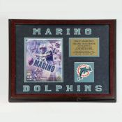 Dan Marino Autographed Framed Miami Dolphins Hall of Fame Commemorative Display