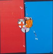 Oswald Aulestia Spanish b. 1946 Football Club Barcelona Giclee on Canvas