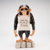 Kevin Francis Ceramics Street Art Banksy Monkey Laugh Now Limited Edition Figurine