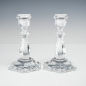 A Pair of Baccarat Vestale Crystal Candlesticks
