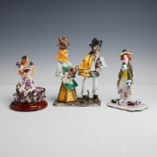 Three Hand Painted Ceramic Figurines including Stelio Mola and Zampiva