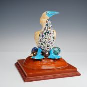 Ceramic Blue Footed Booby Figurine