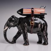 Kevin Francis Street Art Collection U.S.A. Victoria Bourne Elephant with American Flag Missile Figur