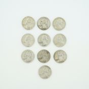10pc Pre-1964 U.S. 90% Silver Washington Quarters