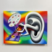Mark Kostabi (American, b. 1960), Synesthetic Serenade, 2023, Oil on Canvas