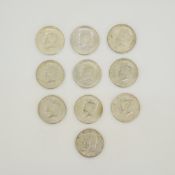 A Collection of US 1964 Kennedy Half Dollars, $5.00 Face Value
