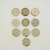10pc Pre-1964 U.S. 90% Silver Washington Quarters