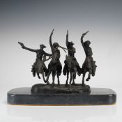 After Frederic Remington Coming Through the Rye Bronze Sculpture, Signed & Numbered