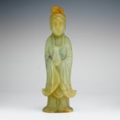 Chinese Carved Jade Figurine Depicting Guanyin