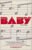 Baby - The New Musical, Original Broadway Window Card Poster, Art by Fraver
