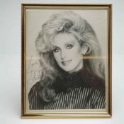 Morgan Fairchild Autographed 1982 Photograph by Harry Langdon