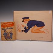 2pc Collectibles Including a WWII Era Humorale Stationery and George Petty Pin-Up Poster
