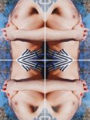 A Contemporary Framed Color Photographic Print of a Male Torso