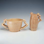 2pc Vintage Dorothy Kindell Ceramic Nude Pinup Decanter and Bowl