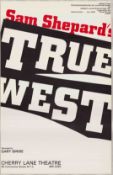 Sam Shepard's True West Original Theatre Production Poster, Directed by Gary Sinise