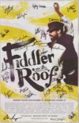 Fiddler on the Roof, Original Broadway Theatre Poster, Signed by Danny Burstein and Cast