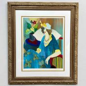 Itzchak Tarkay, Artiste Pose II, Color Serigraph on Wove Paper