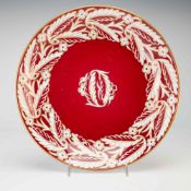 Wedgwood Bone China Renaissance Red Service Plate with Gilt