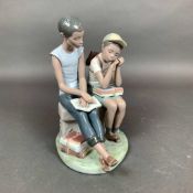 Lladro Black Legacy Porcelain Figurine, School Chums 01005237