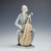 Lladro Glazed Porcelain Figurine, Cellist 01004651