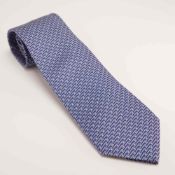 Hermes Paris 100% Silk Gentlemen's Tie with Uncommon Motorboat Graphic