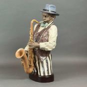 Lladro Porcelain Figurine, Playing the Blues 01013576