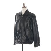 Jos. A. Bank Classic Collection Men's Black Leather Full Zip Jacket Size XL