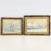 2pc Leon Schapochnikoff (Russian, 1882â€"1961), Moscow Winter Landscapes