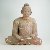 Antique Asian Buddha Carved Stone Sculpture