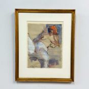 Hank Virgona (American, 1929-2019), Mixed Media Nude Study, 1981