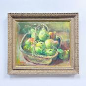 Frank Tregarthen "Brock" Brokenshaw (American, 1912â€"2004), Still Life with Green Fruit in a Basket