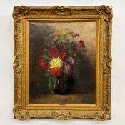 Johan Enthoven (Dutch, 1898-1956), Gemengde bloemen, Oil on Canvas, 1913