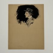 Angelo Comolli (Italian, 1863-1949), Double-Sided Gouache and Graphite Study, ca. 1912