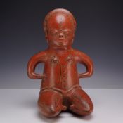 Pre-Columbian Olmecoid Style Terracotta Seated Female Figure