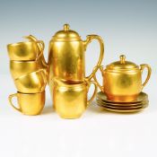 Gilded Porcelain Tea Service, Signed Sidney T. Callowhill